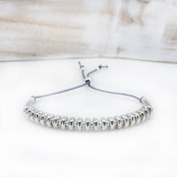 21st birthday sterling silver adjustable corded beaded milestone bracelet