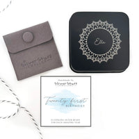 21st birthday sterling silver adjustable corded beaded milestone bracelet