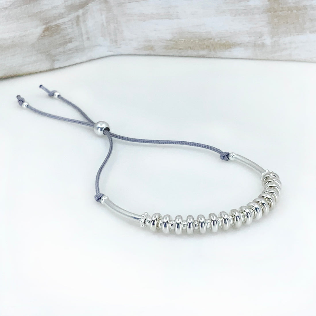 16th birthday sterling silver adjustable beaded milestone bracelet