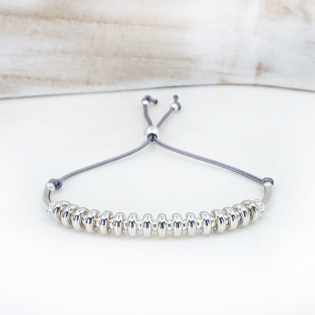 16th birthday sterling silver adjustable beaded milestone bracelet