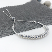 18th birthday sterling silver adjustable beaded milestone bracelet