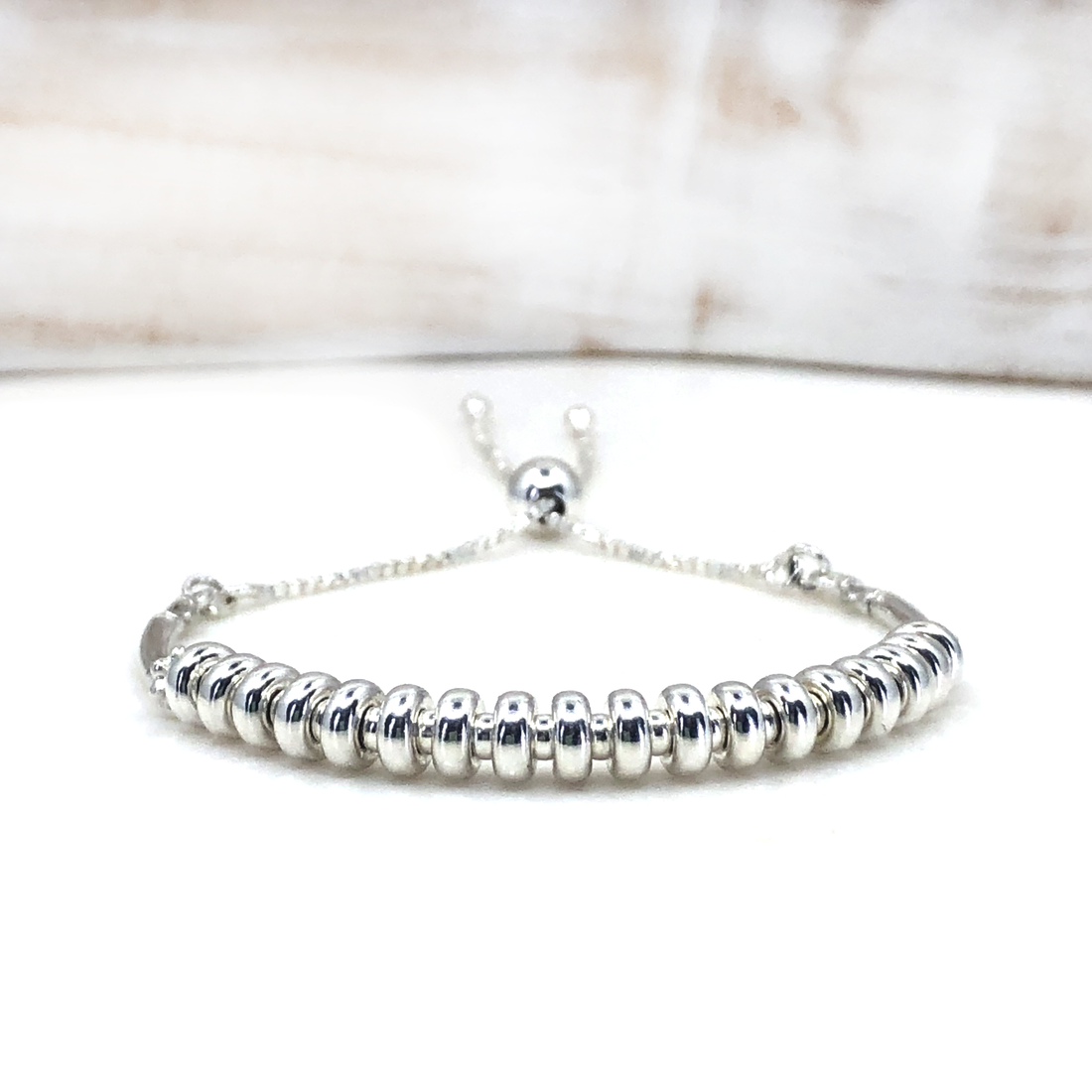 18th birthday sterling silver adjustable beaded milestone bracelet