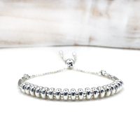 18th birthday sterling silver adjustable beaded milestone bracelet