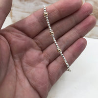 40th Birthday 9ct gold & sterling silver beaded adjustable Milestone bracelet