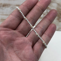 50th Birthday 9ct gold & sterling silver beaded adjustable Milestone bracelet