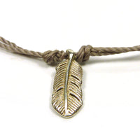 Sterling silver adjustable feather friendship bracelet