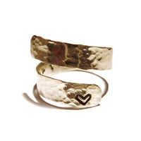 Personalised sterling silver wrap ring