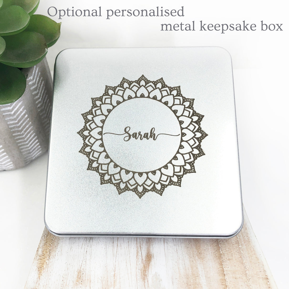 Personalised sterling silver key ring 9ct gold layer & silver star