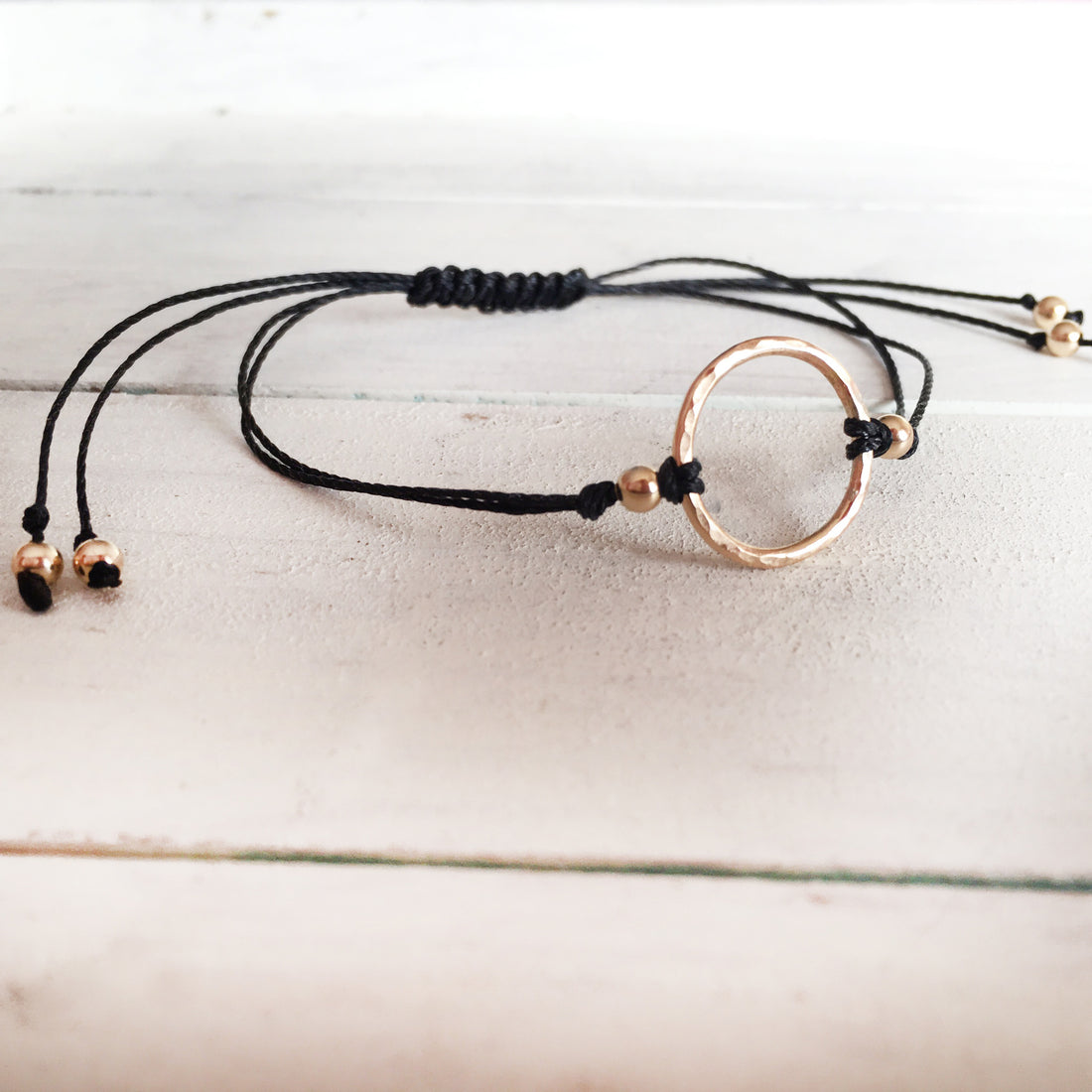 9ct Gold karma ring friendship bracelet