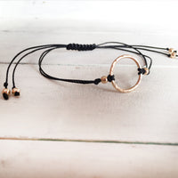 9ct Gold karma ring friendship bracelet