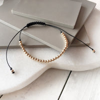 9ct Gold beaded friendship bracelet