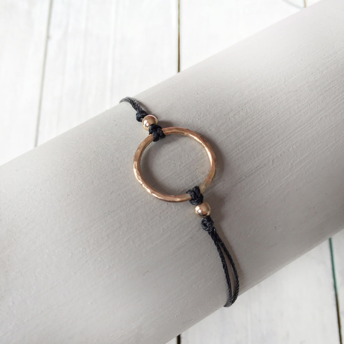 9ct Gold karma ring friendship bracelet