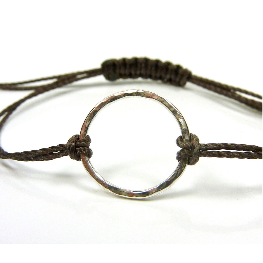 Sterling silver karma ring friendship bracelet