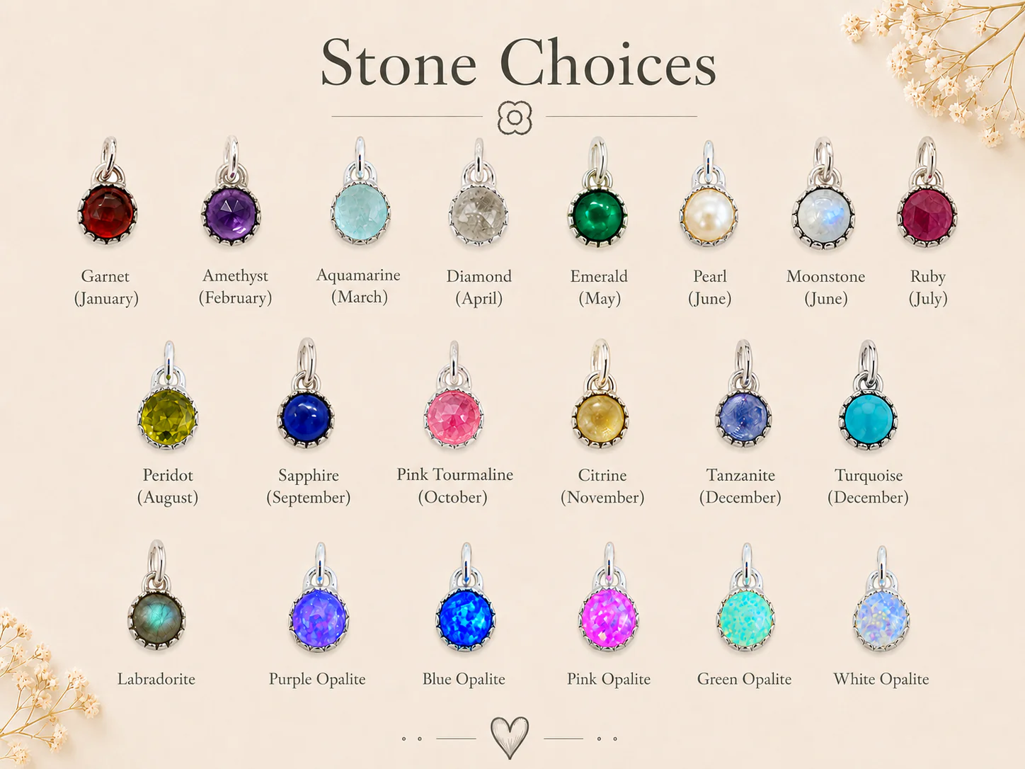 Starfish &amp; Gemstone Charm Necklace