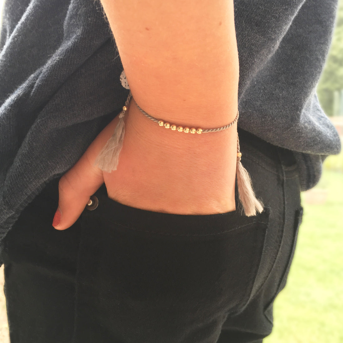 18k Fancy Diamond Chain/Silk Cord Bracelet – NOGAMA Fine Jewelry