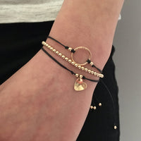 9ct gold beaded bracelet with other available bracelets